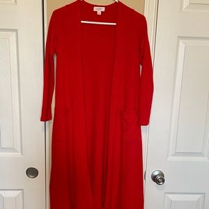 LulaRoe knee length cardigan with pockets